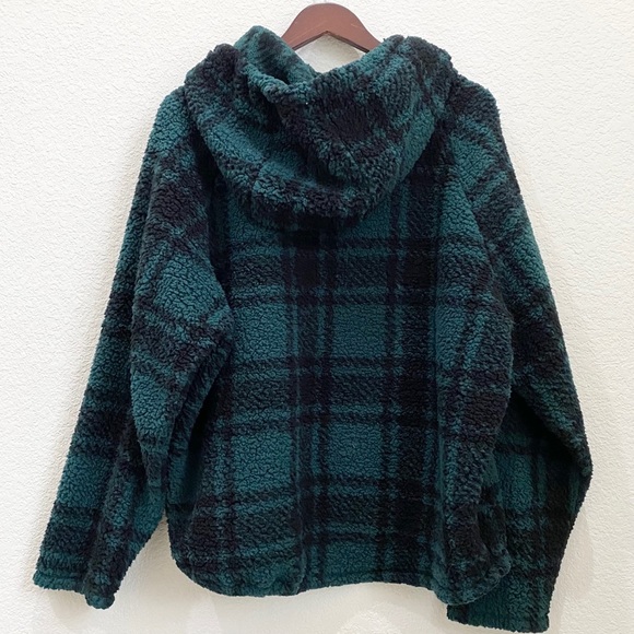 PINK Victoria’s Secret Sherpa Funnel Neck Pullover Hoodie Sweater Size L - Picture 4 of 12